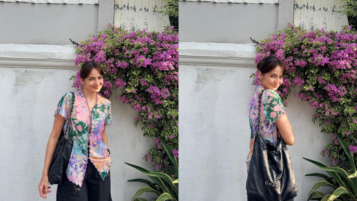 Intip Pesona Enzy Storia Pakai Kebaya Encim dari Batik Saraswati saat di Solo